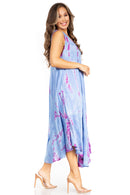 Sakkas Starlight Second Caftan Tank Dress/Cover Up Tie Dye Womens Beach Kaftan
