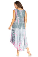 Sakkas Starlight Second Caftan Tank Dress/Cover Up Tie Dye Womens Beach Kaftan