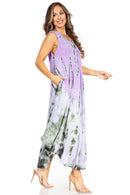 Sakkas Starlight Second Caftan Tank Dress/Cover Up Tie Dye Womens Beach Kaftan