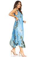 Sakkas Starlight Second Caftan Tank Dress/Cover Up Tie Dye Womens Beach Kaftan