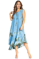 Sakkas Starlight Second Caftan Tank Dress/Cover Up Tie Dye Womens Beach Kaftan