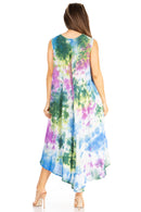 Sakkas Starlight Third Women's Tie Dye Beach Kaftan  Caftan Tank Dress/Cover Up