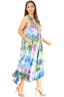 Sakkas Starlight Third Women's Tie Dye Beach Kaftan  Caftan Tank Dress/Cover Up