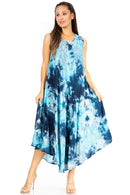 Sakkas Starlight Third Women's Tie Dye Beach Kaftan  Caftan Tank Dress/Cover Up