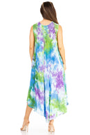 Sakkas Starlight Third Women's Tie Dye Beach Kaftan  Caftan Tank Dress/Cover Up