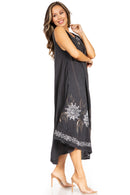 Sakkas Starlight Fourth Women's Tie Dye Caftan Tank Dress/Cover Up  Beach Kaftan