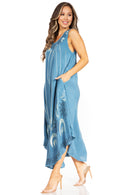 Sakkas Starlight Fourth Women's Tie Dye Caftan Tank Dress/Cover Up  Beach Kaftan