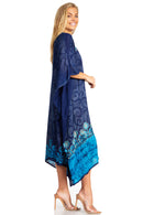 Sakkas Clementine Women's Tie Dye Caftan Dress/Cover Up Beach Kaftan Boho Summer