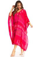 Sakkas Clementine Second Women's Tie Dye Caftan Dress/Cover Up Beach Kaftan Boho
