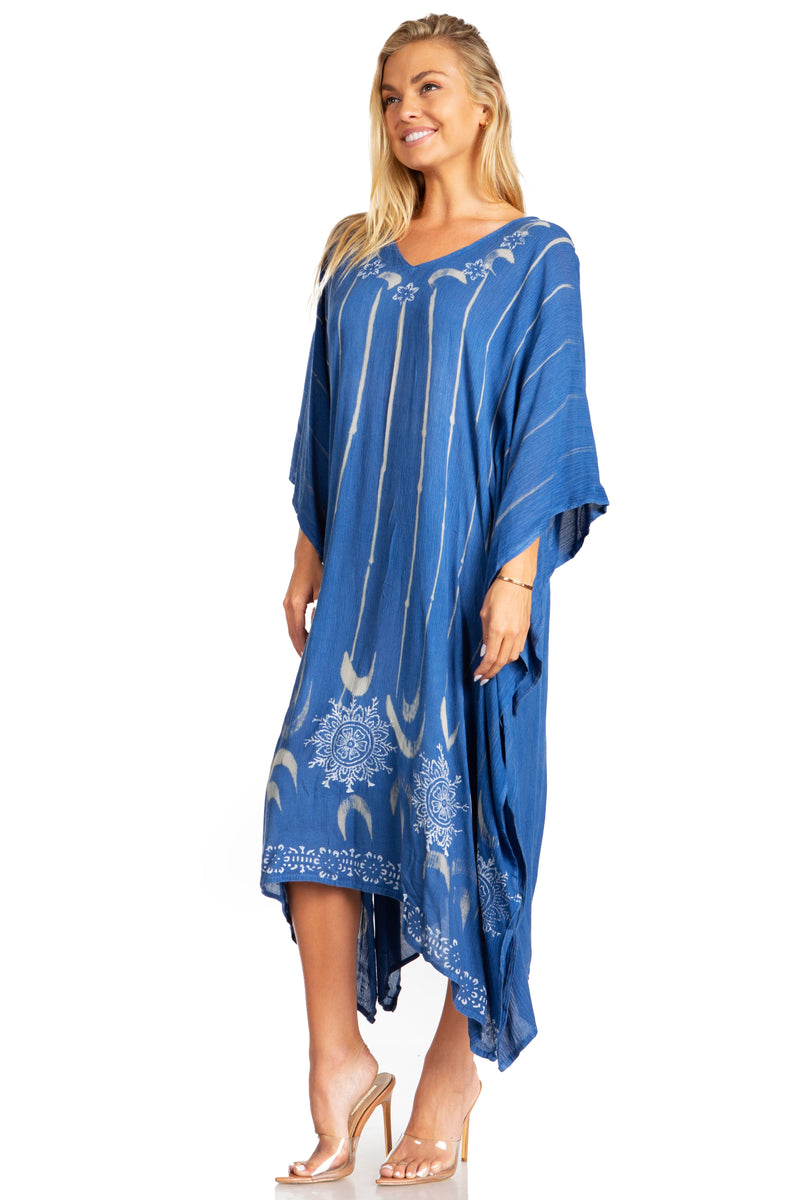 Sakkas Clementine Third Women's Tie Dye Caftan Dress/Cover Up Beach Kaftan Summer