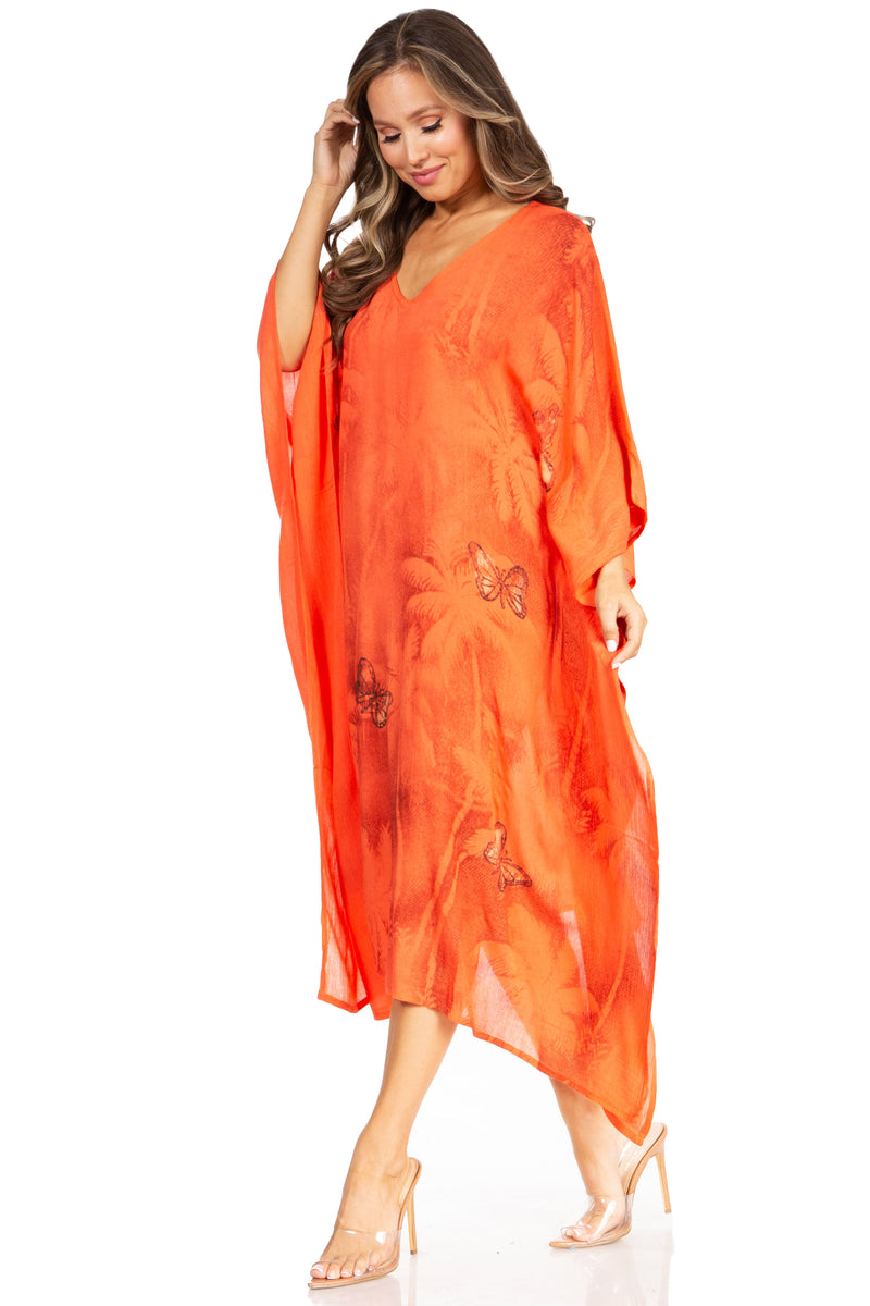 Sakkas Clementine Third Women's Tie Dye Caftan Dress/Cover Up Beach Kaftan Summer