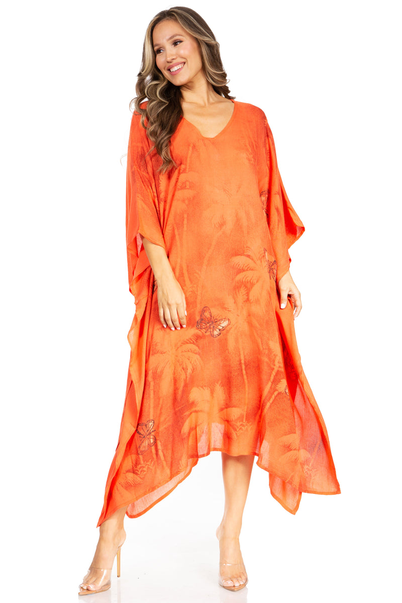 Sakkas Clementine Third Women's Tie Dye Caftan Dress/Cover Up Beach Kaftan Summer