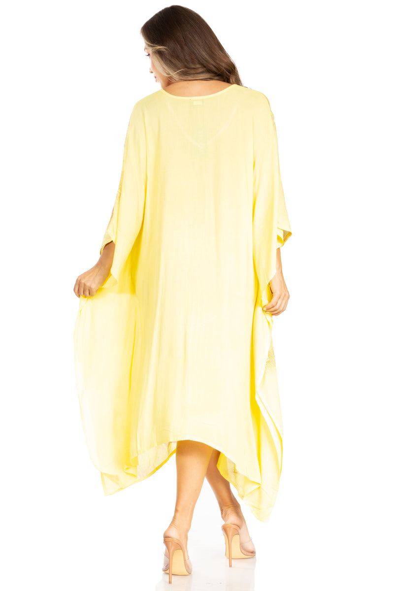 Sakkas Clementine Third Women's Tie Dye Caftan Dress/Cover Up Beach Kaftan Summer