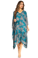Sakkas Clementine Third Women's Tie Dye Caftan Dress/Cover Up Beach Kaftan Summer