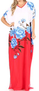 Sakkas Aggy Womens Dashiki African Print Caftan Dress Maxi Boho Hippie Colorful