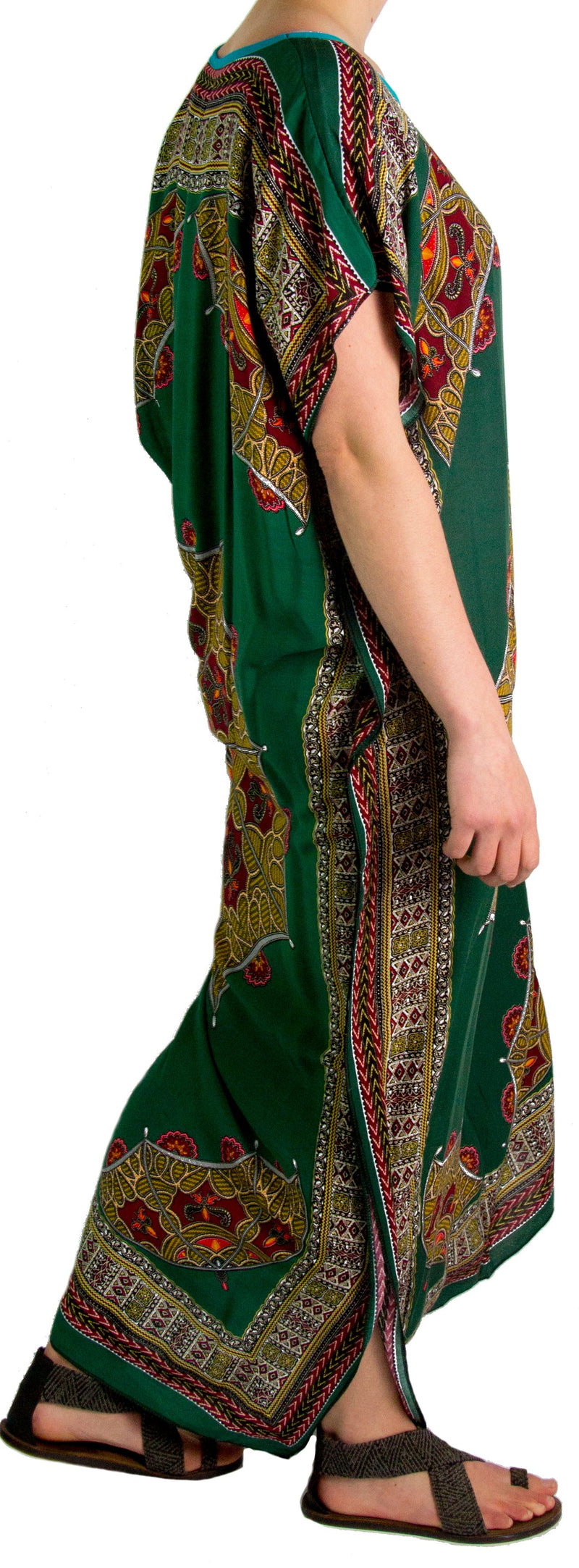 Sakkas Aggy Womens Dashiki African Print Caftan Dress Maxi Boho Hippie Colorful