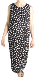 Sakkas Amare Women Bohemian Swing Midi Dress Sleeveless Summer Floral Tribal Print#color_Black-bows 