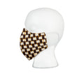 Sakkas Women's Unisex Cotton Washable Reusable Face Dust Mask Floral Print Elastic#color_8-Cream
