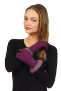 Sakkas Classic Faux Fur Wool Touchscreen Gloves