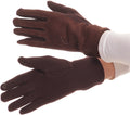 Sakkas Lidy Leather Embroidered Comfortable Warm Snow Touch Screen Finger Gloves#color_Brown