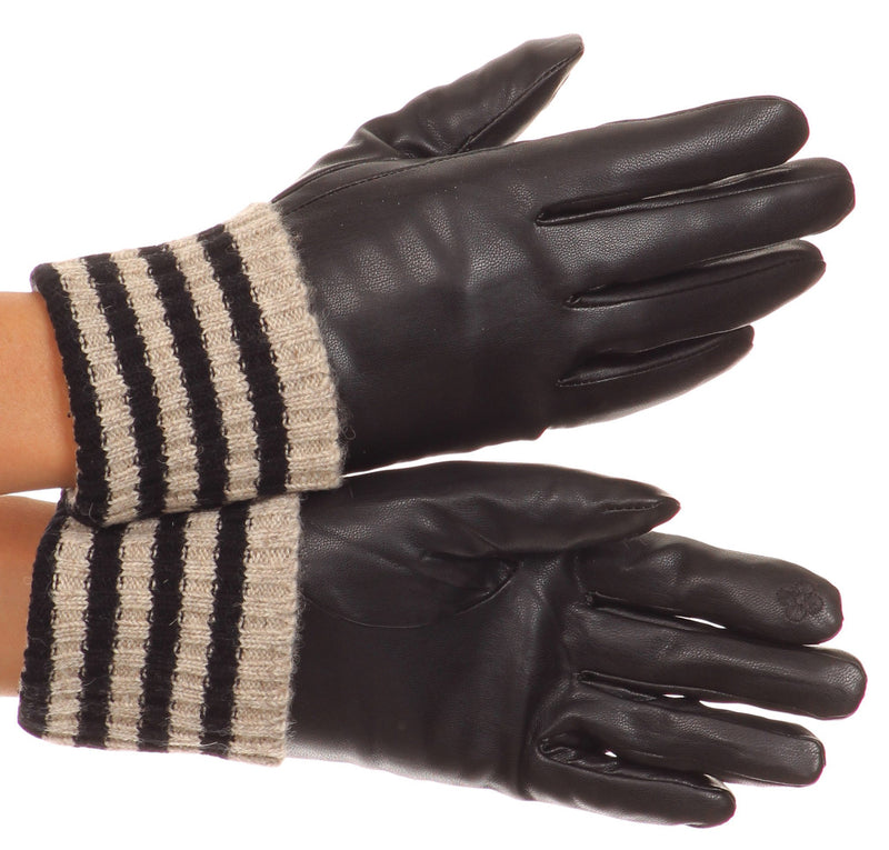 Sakkas Oda Warme gestreifte Wollstulpen Winter-Touchscreen-Handschuhe in Handgelenklänge