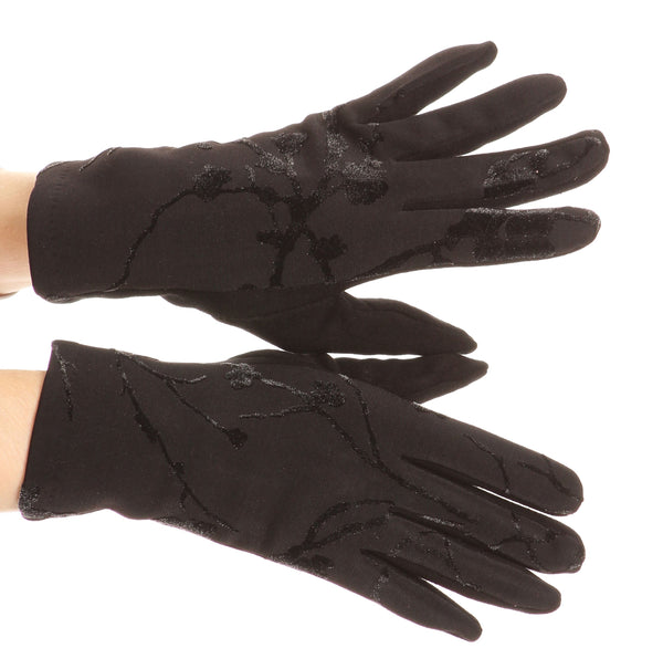 Sakkas Liya Classic Warm Driving Touch Screen Capable Stretch Gloves Fleece Lined#color_17100-Black