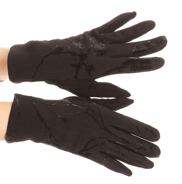 Sakkas Liya Classic Warm Driving Touch Screen Capable Stretch Gloves Fleece Lined#color_17100-black 