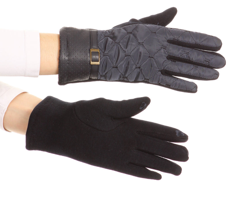 Sakkas Emie Quilted and Lace Super Soft Warm Driving Gloves Touch Screen Capable