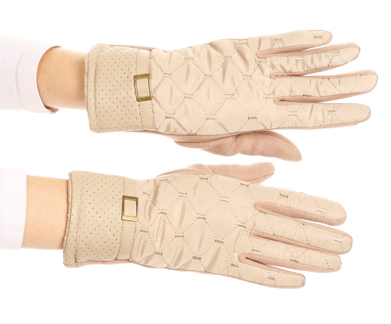 Sakkas Emie Quilted and Lace Super Soft Warm Driving Gloves Touch Screen Capable