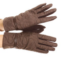 Sakkas Emie Quilted and Lace Super Soft Warm Driving Gloves Touch Screen Capable#color_17105-Brown