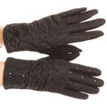 Sakkas Emie Quilted and Lace Super Soft Warm Driving Gloves Touch Screen Capable#color_17106-Black