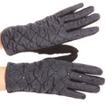 Sakkas Emie Quilted and Lace Super Soft Warm Driving Gloves Touch Screen Capable#color_17106-navy