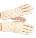 Sakkas Emie Quilted and Lace Super Soft Warm Driving Gloves Touch Screen Capable#color_17106-tan