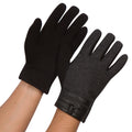 Sakkas Enes Warm Fleece Lined Driving Gloves Vegan  Minimal Commute Casual#color_17108-charcoal 