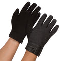 Sakkas Enes Warm Fleece Lined Driving Gloves Vegan  Minimal Commute Casual#color_17108-charcoal
