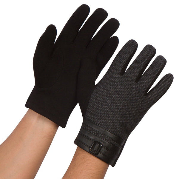 Sakkas Enes Warm Fleece Lined Driving Gloves Vegan  Minimal Commute Casual#color_17108-charcoal