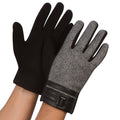 Sakkas Enes Warm Fleece Lined Driving Gloves Vegan  Minimal Commute Casual#color_17108-light/gray 