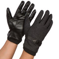 Sakkas Enes Warm Fleece Lined Driving Gloves Vegan  Minimal Commute Casual#color_17109-charcoal