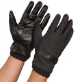Sakkas Enes Warm Fleece Lined Driving Gloves Vegan  Minimal Commute Casual#color_17109-charcoal 