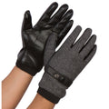 Sakkas Enes Warm Fleece Lined Driving Gloves Vegan  Minimal Commute Casual#color_17109-medium/gray 