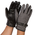 Sakkas Enes Warm Fleece Lined Driving Gloves Vegan  Minimal Commute Casual#color_17110-light/gray 