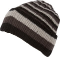 Sakkas Sam Unisex Ribbed Stripe Beanie Cap#color_1-Black