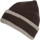 Sakkas Sam Unisex Ribbed Stripe Beanie Cap