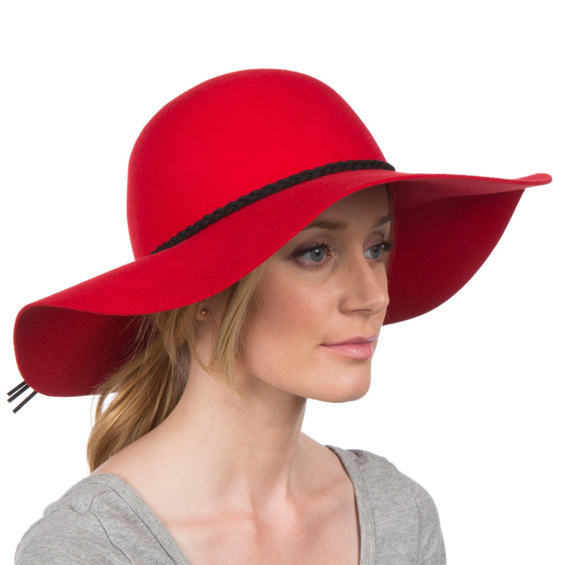 Sakkas Greta Vintage Style Wool Floppy Hat