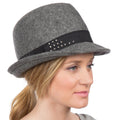 Sakkas Veronica Wool Trilby Fedora#color_Grey