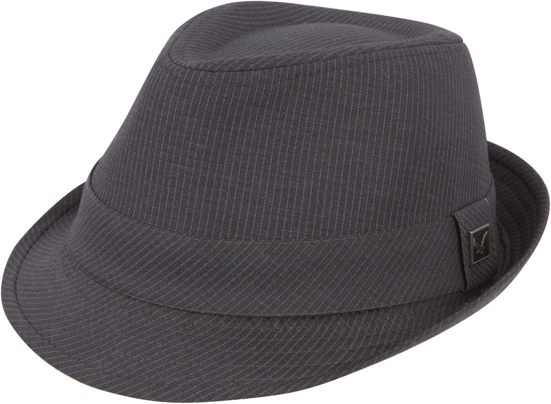 Mens Structured Wool Blend with lining Black Band Fedora Hat