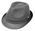 Mens Structured Wool Blend with lining Black Band Fedora Hat