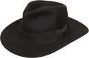 Sakkas Flynn Grosgrain Bow Wide Brim Wool Fedora