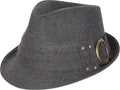 Sakkas Sammy Structured Wool Fedora Hat#color_charcoal