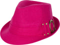 Sakkas Sammy Structured Wool Fedora Hat#color_fuscia